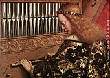Jan van Eyck The Ghent Altarpiece Angels Playing Music [detail 1] painting